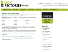 Tablet Screenshot of bankdirectoriesonline.com